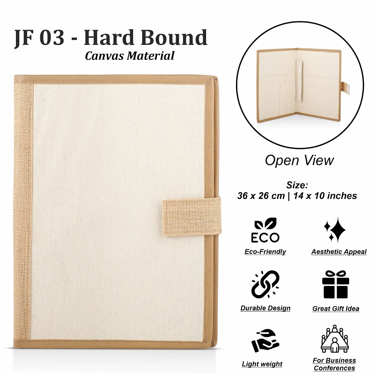 Jute Office/Conference Folders